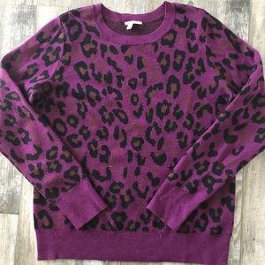 Halogen Size Large leopard sweater